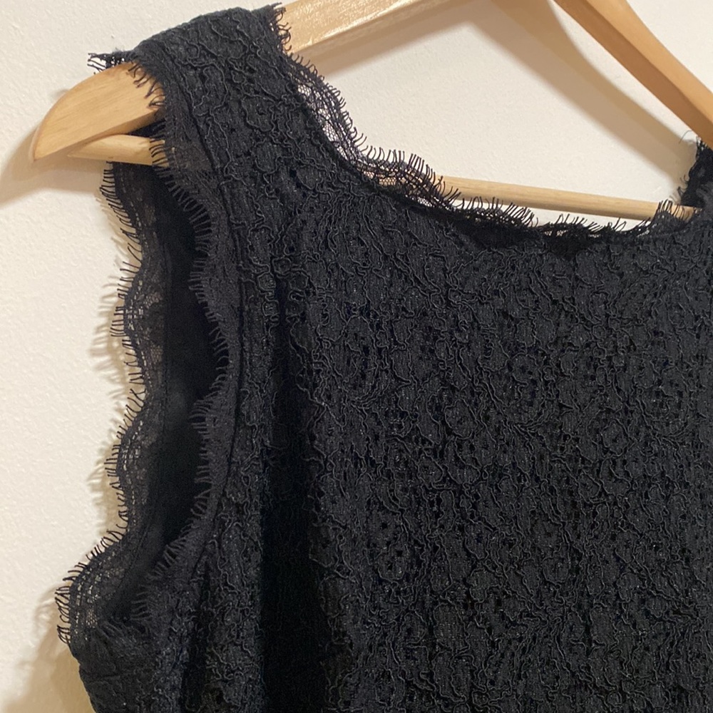 Adrianna Papell 10 Black Lace Dress - Picture 7 of 12